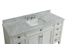 60" Kalani Sink Vanity with Italian Carrara Marble Countertop - Model YR-3028Q60S - Chans Furniture