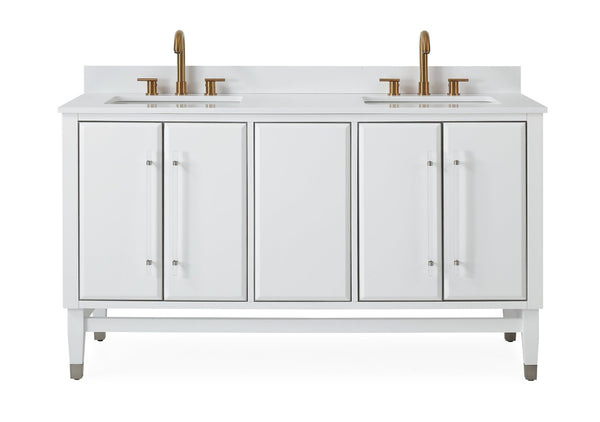 60" Tennant Brand Bertone Bathroom Sink Vanity - Model # Q164WT-D60QT - Chans Furniture