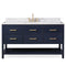 60" Tennant Brand Italian Carrara Navy Blue Color Finish Single Sink Vanity - Aruzza # 2822-S60NB - Chans Furniture