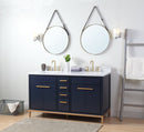 60" Tennant Brand Modern Style Navy Blue Beatrice Double Sink Bathroom Vanity - TB-9444-D60NB - Chans Furniture