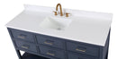 60" Tennant Brand Navy Blue Color Felton Bathroom Sink Vanity