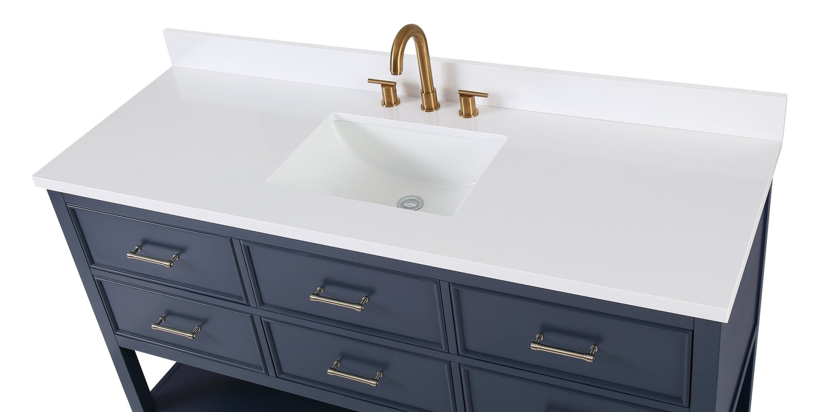 60" Tennant Brand Navy Blue Color Felton Bathroom Sink Vanity Chans