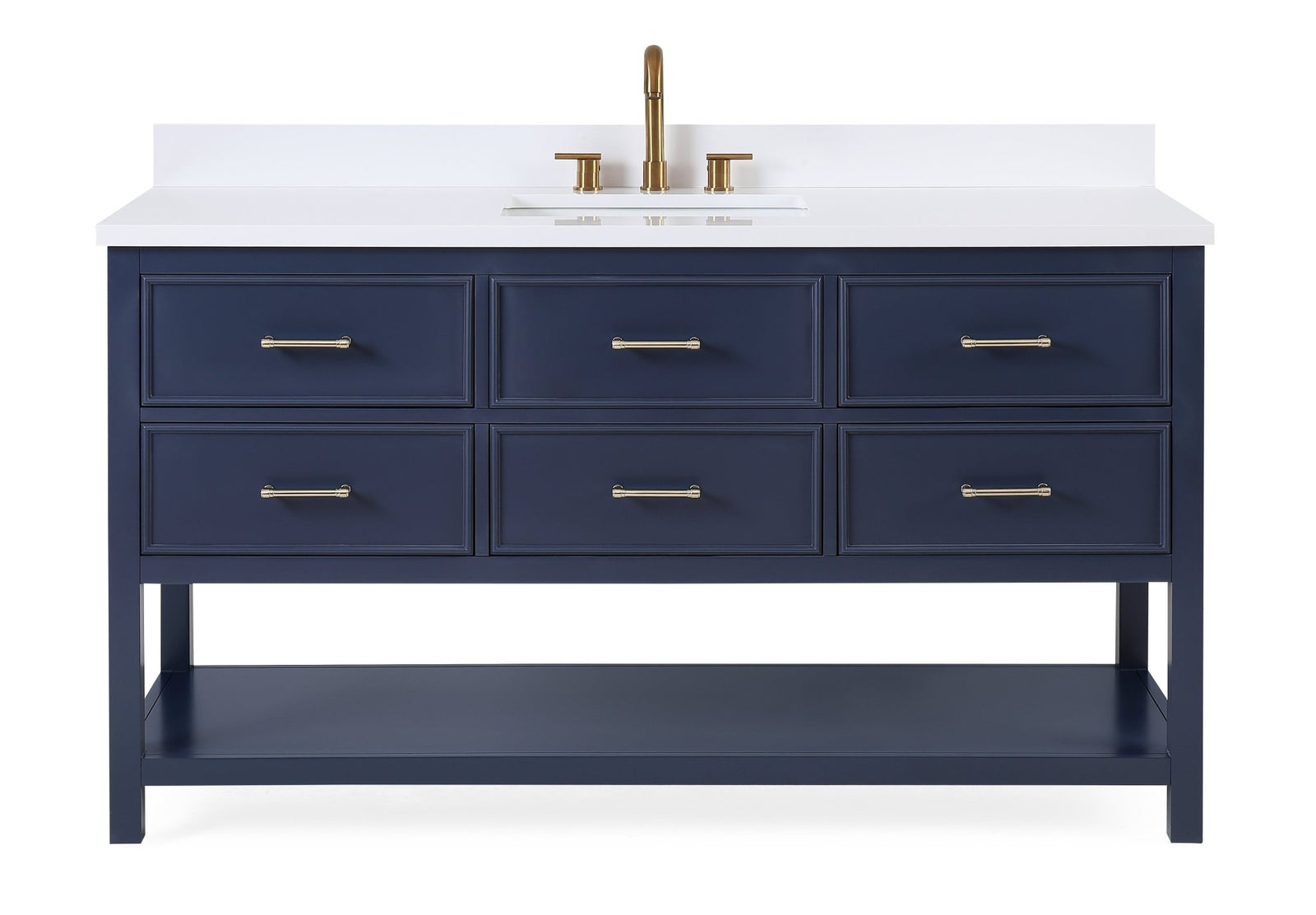 60" Tennant Brand Navy Blue Color Felton Bathroom Sink Vanity Chans