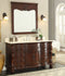 60" Traditional Style Cherry Wood Hopkinton Bathroom Sink Vanity Creama Mafil Marble Top GD-4437M-60 - Chans Furniture