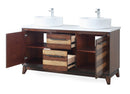 63" Tennant Brand Arturas double sinks Sink bathroom vanity - TB-9455-V63 - Light brown - Chans Furniture