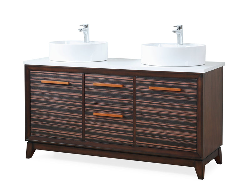 63" Tennant Brand Arturas double sinks Sink bathroom vanity - TB-9466-V63 - Chans Furniture