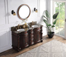 64" Traditional Style Cherry Wood Hopkinton Double Sink Bathroom Vanity GD-4438W-64 - Chans Furniture