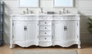 72" Antique White Traditional Style Double Sink Beckham Bathroom Vanity - CF-3882W-AW-72 - Chans Furniture