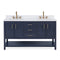 60" Tennant Brand Navy Blue Double Sink Bathroom Vanity - Felton