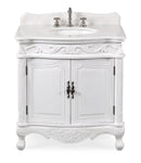 Benton Collection 32" Antique White Fiesta Bathrom Sink Vanity CF-2873W-AW - Chans Furniture