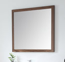 Colle American Walnut 34-inch Wall Mirror MIR-409NT-36 - Chans Furniture
